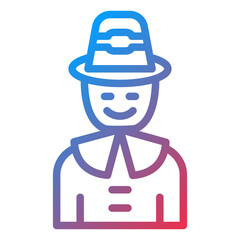 Vector Design Pilgrim Icon Style
