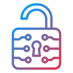 Vector Design Unlock Icon Style