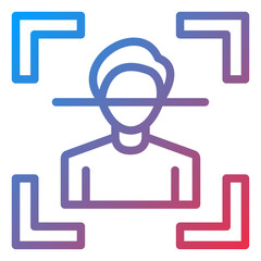 Vector Design Facial Recognition Icon Style
