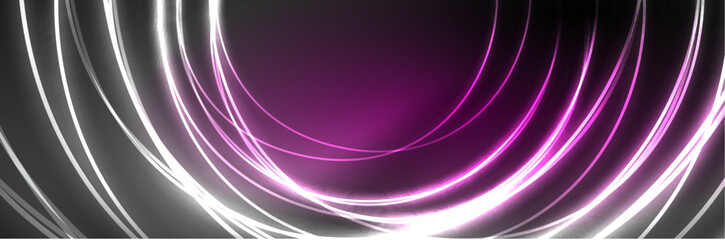 Blue neon glowing lines, magic energy space light concept, abstract background wallpaper design
