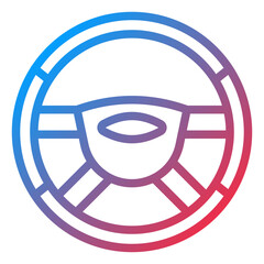 Vector Design Steering Wheel Icon Style