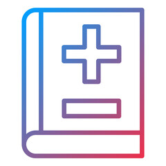 Obraz premium Vector Design Medical Book Icon Style