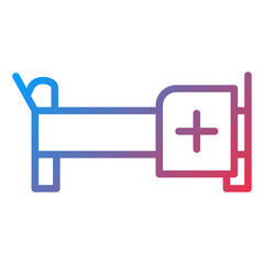 Fototapeta premium Vector Design Hospital Bed Icon Style