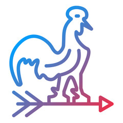 Vector Design Weathercock Icon Style