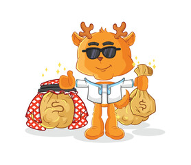 fawn rich arabian mascot. cartoon vector