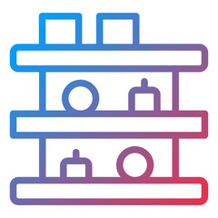Vector Design Shelves Icon Style