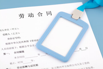 Paper labor contracts and employee badges