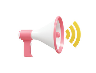 Megaphone icon 3d rendering vector illustration