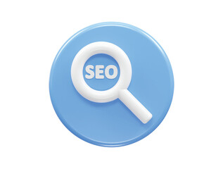 Seo icon illustration 3d render vector