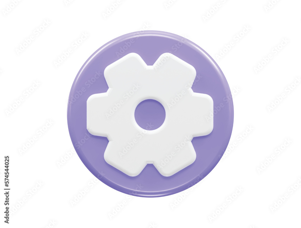 Poster setting icon element 3d rendering vector illustration