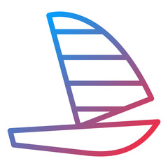 Vector Design Windsurf Icon Style