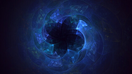 3D rendering abstract colorful fractal light background