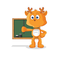 fawn teacher vector. cartoon character