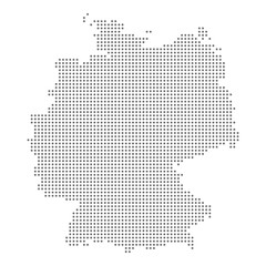 Fototapeta na wymiar Map of Germany dotted