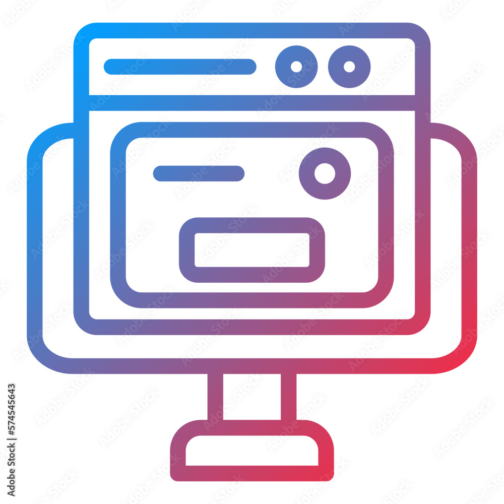 Poster vector design browser pop up icon style