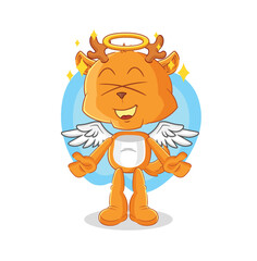 fawn angel with wings vector. cartoon character