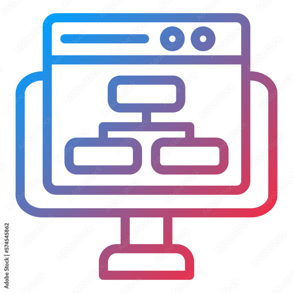Poster vector design website structure icon style