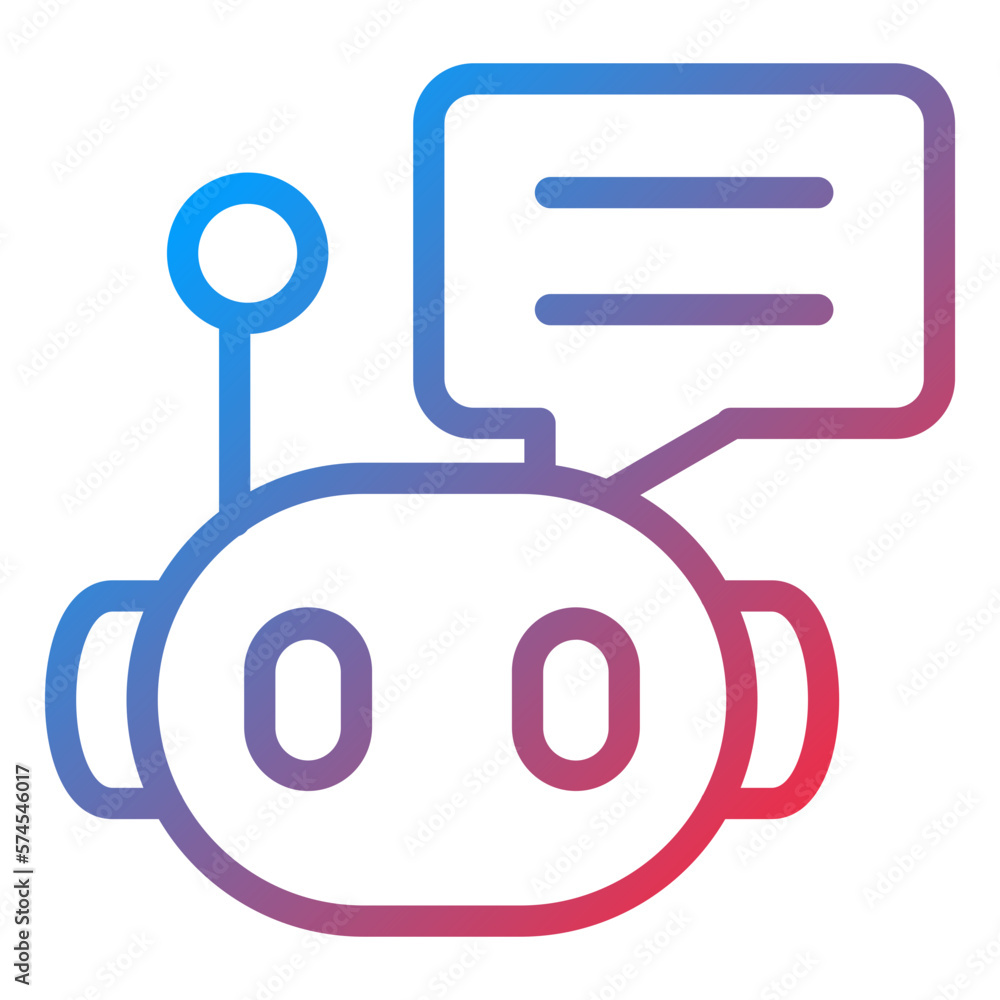 Poster vector design chat bot icon style