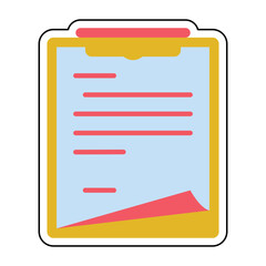 Obraz premium Sticker PAPER BOARD design vector icon