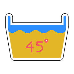 Sticker WARM WATER design vector icon