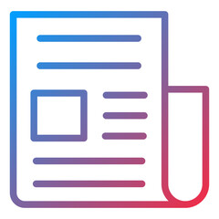 Fototapeta premium Vector Design News Column Icon Style