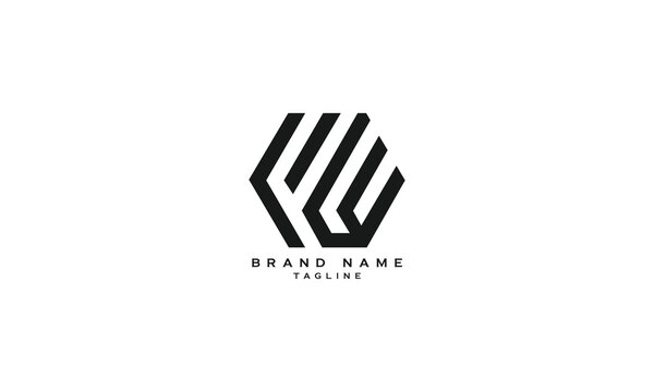 FCE, FCW, FEW, FE, FE, Abstract initial monogram letter alphabet logo design