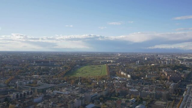 Milan, Italy. San Siro Stadium from above.