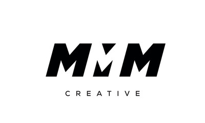 MMM letters negative space logo design. creative typography monogram vector	
