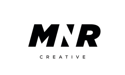 MNR letters negative space logo design. creative typography monogram vector	
