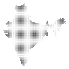 Obraz premium Map of India dotted