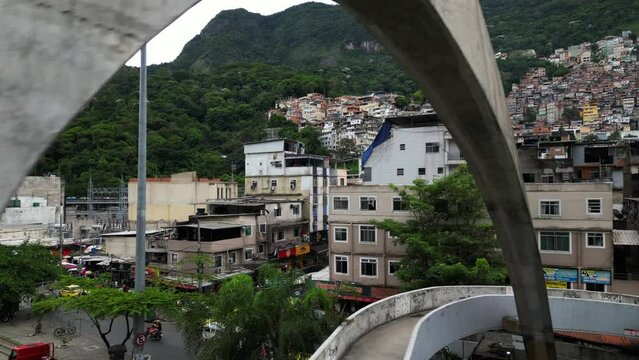 areal view of the Rocinha slum in Rio de Janeiro, Brazil