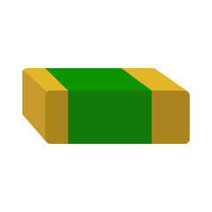 ERASER simple flat design vector icon