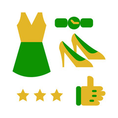 REVIEW simple flat design vector icon