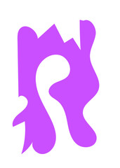 Purple Abstract Shapes Decor 