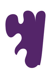 Purple Abstract Shapes Decor 