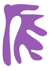 Purple Abstract Shapes Decor 