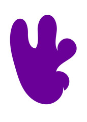 Purple Abstract Shapes Decor 