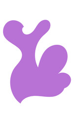 Purple Abstract Shapes Decor 