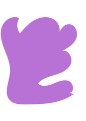 Purple Abstract Shapes Decor 