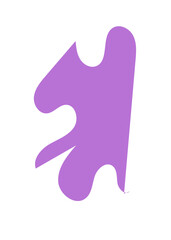 Purple Abstract Shapes Decor 