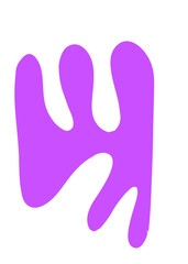 Purple Abstract Shapes Decor 