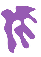 Purple Abstract Shapes Decor 