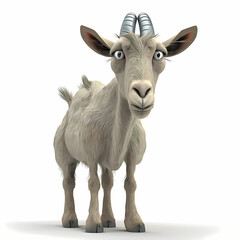 Obraz premium Goat Illustration. Generative AI