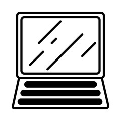 Solid Line LAPTOP design vector icon