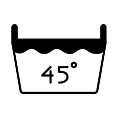 Solid Line WARM WATER design vector icon