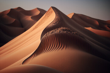 Fototapeta na wymiar a towering sand dune in the desert