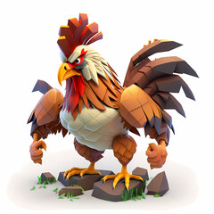 Rooster Illustration. Generative AI