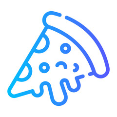 pizza gradient icon