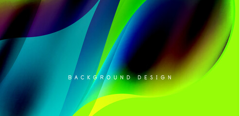 Abstract elegant flowing shapes background, fluid gradient colors. Template for covers, templates, flyers, placards, brochures, banners