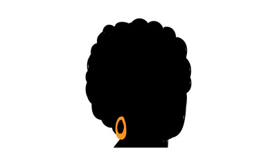 Black Woman Silhouette. Black awareness day celebration illustration with Woman Silhouette. 